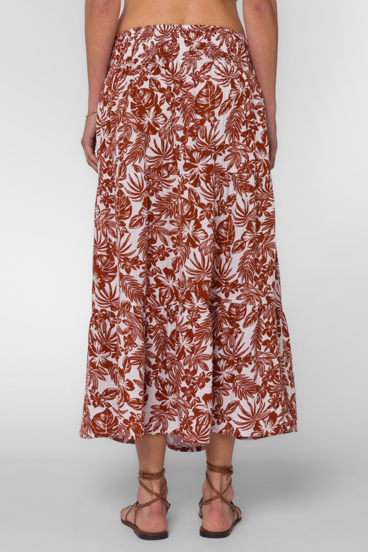 Roseanne Brown Tropical Skirt