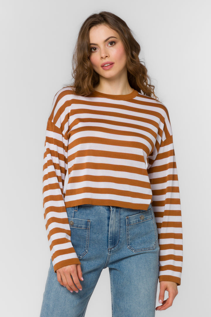 Rumi Cinnamon Stripe Tee
