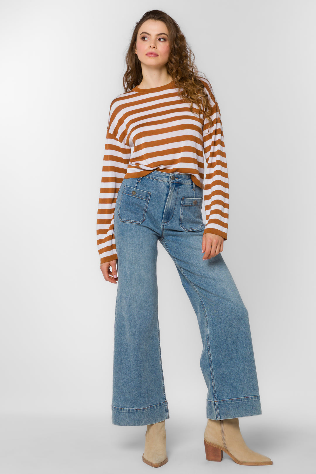 Rumi Cinnamon Stripe Tee