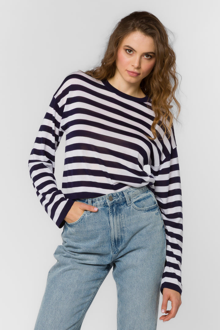 Rumi Navy Stripe Tee