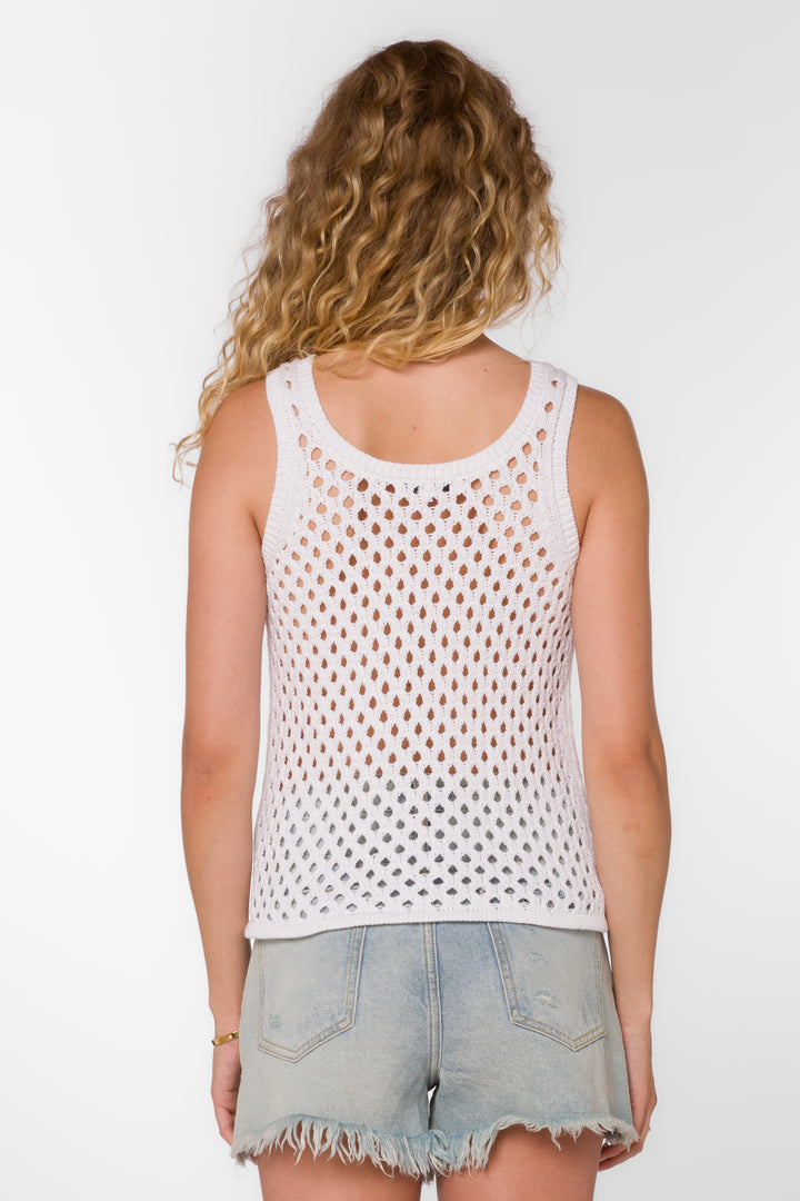 Santina Optic White Tank - Tops - Velvet Heart Clothing