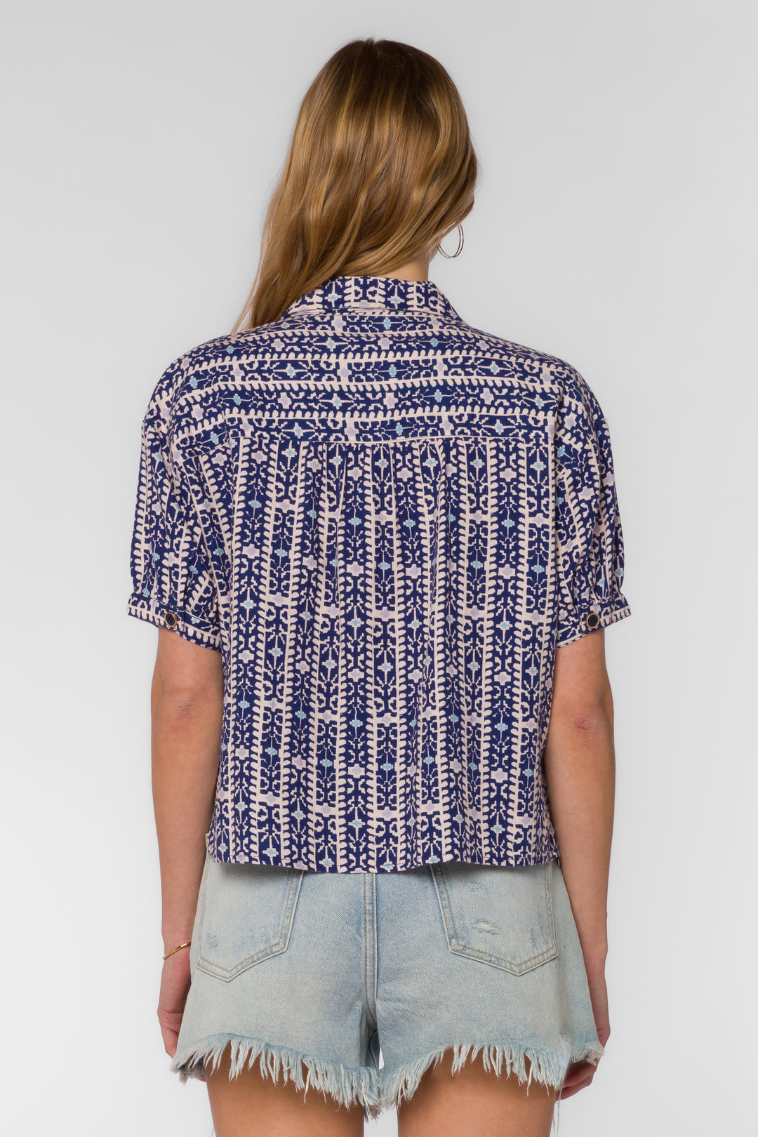 Selena Striped Geo Shirt
