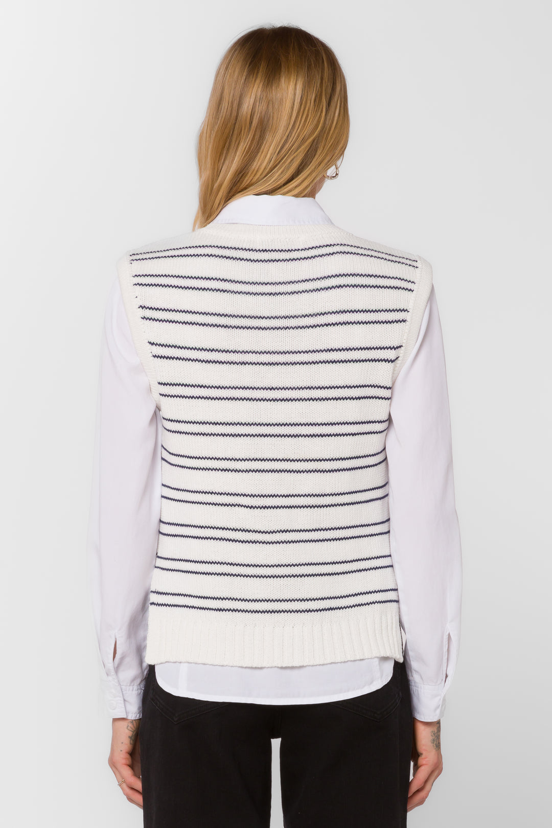 Selene Navy Stripe Vest
