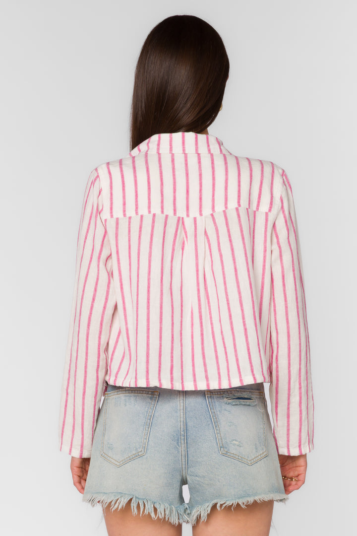 Seren Fuchsia Stripe Jacket - Jackets & Outerwear - Velvet Heart Clothing