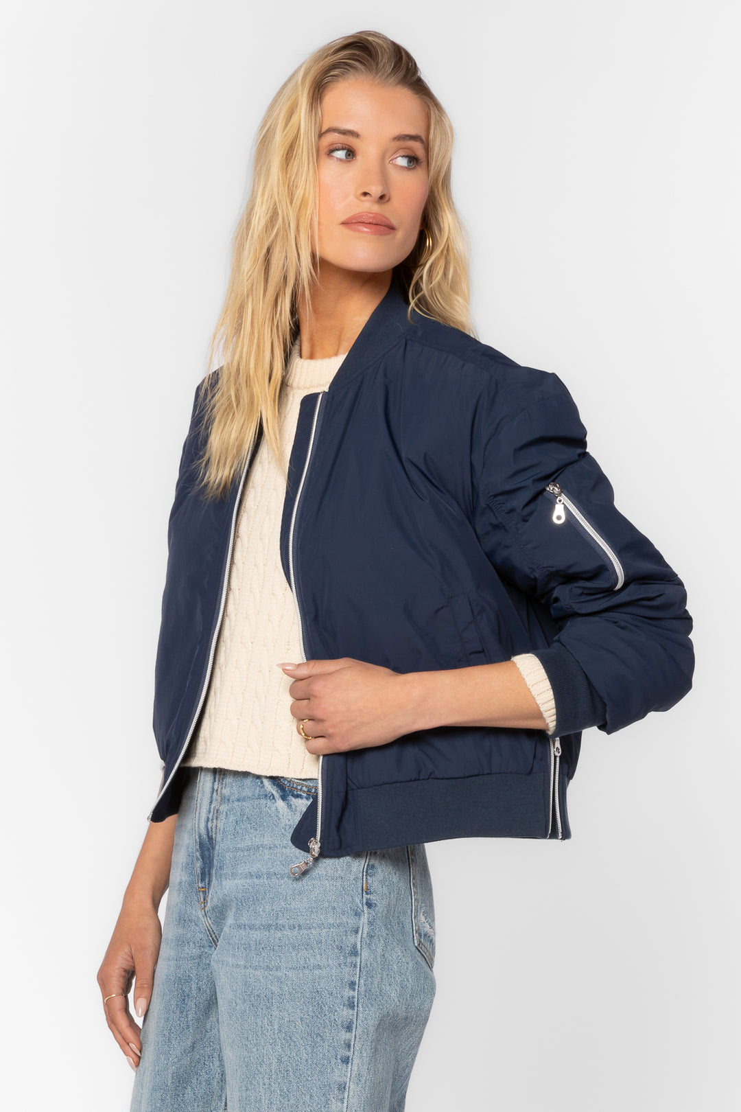 Shayla French Navy Jacket - Jackets & Outerwear - Velvet Heart Clothing