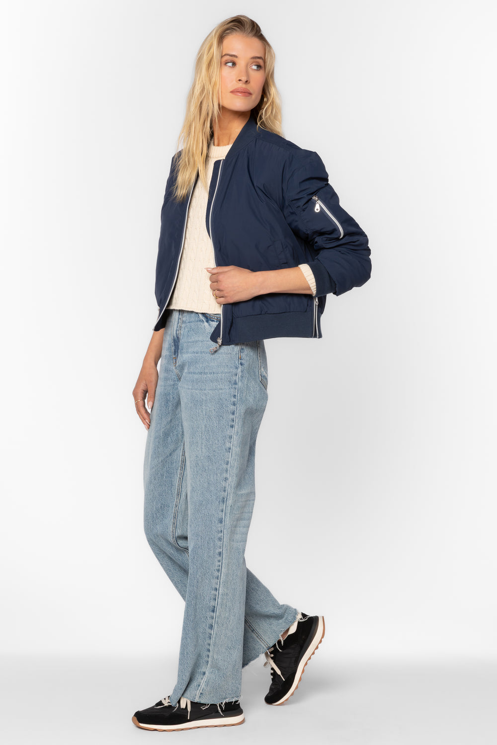 Shayla French Navy Jacket - Jackets & Outerwear - Velvet Heart Clothing