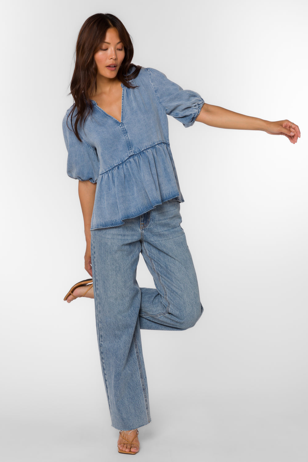 Shirley Light Skyfall Top - Tops - Velvet Heart Clothing