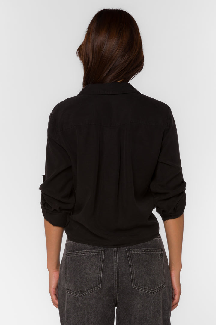 Solange Black Shirt - Tops - Velvet Heart Clothing