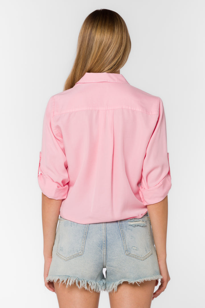 Solange Candy Pink Shirt - Tops - Velvet Heart Clothing