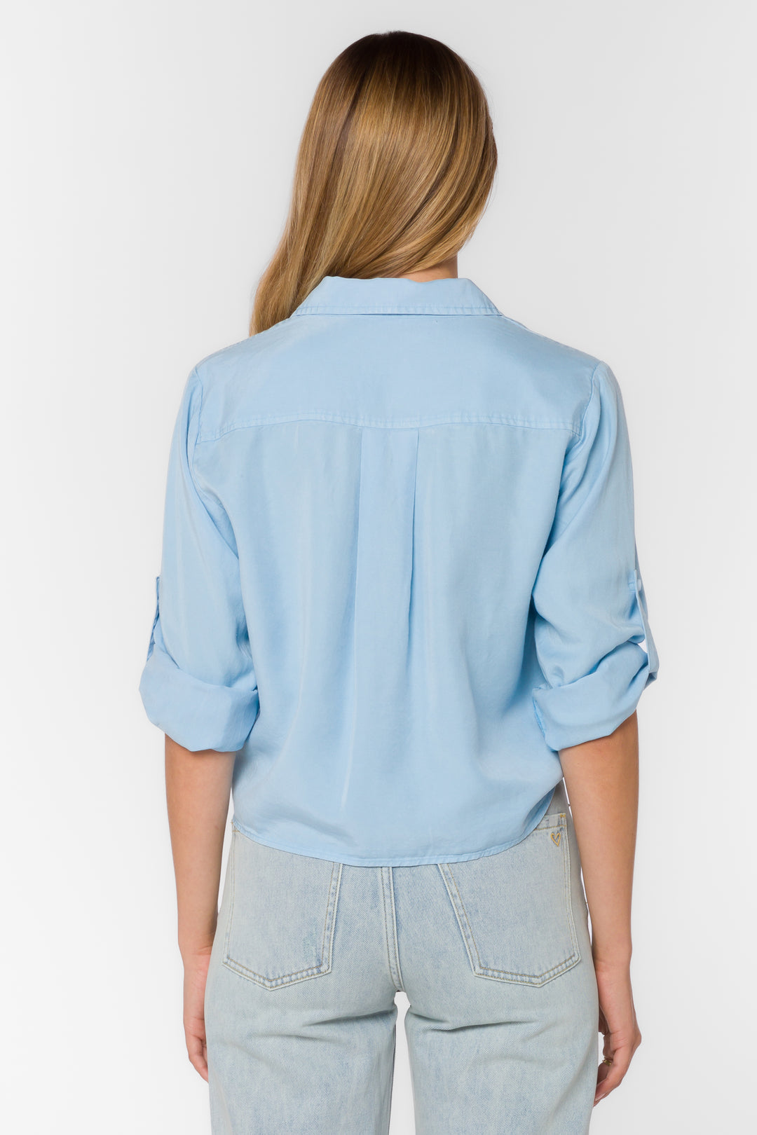 Solange Cool Blue Shirt - Tops - Velvet Heart Clothing