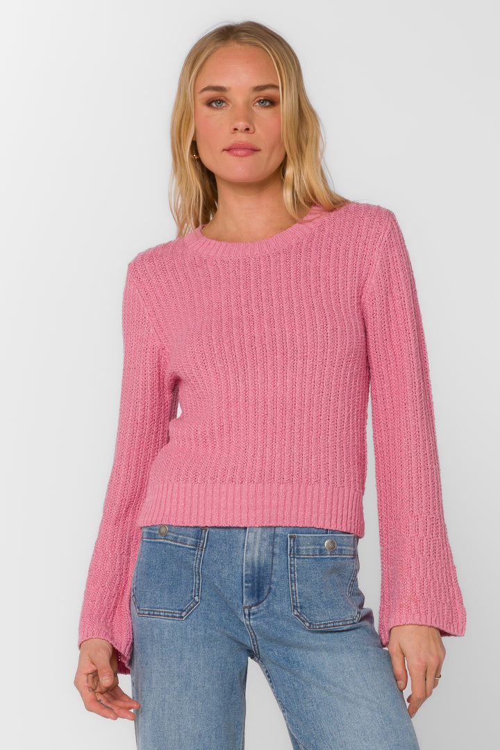 Solvang Pink Cosmos Sweater