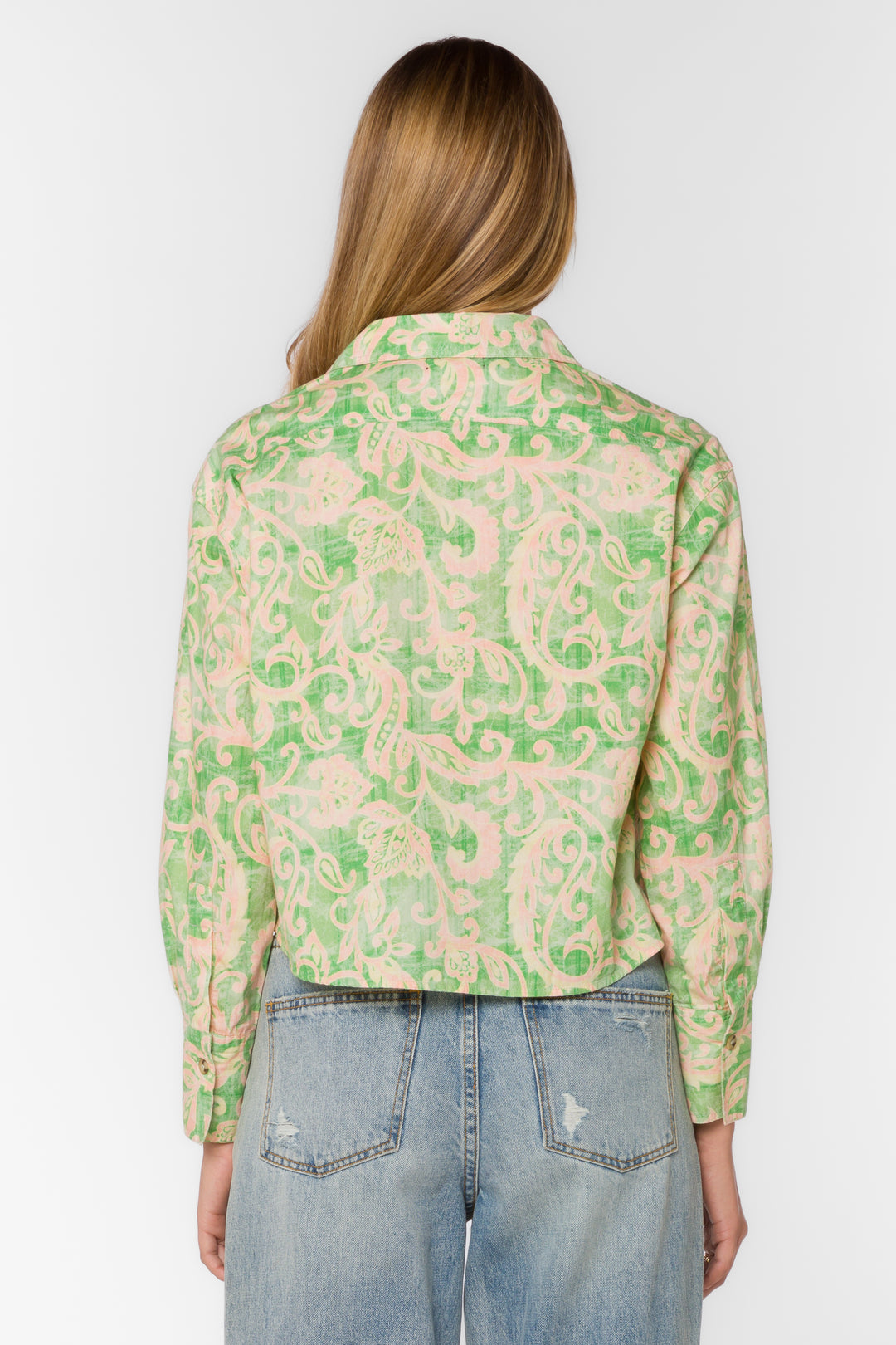 Summerlyn Jacobean Floral Shirt - Tops - Velvet Heart Clothing