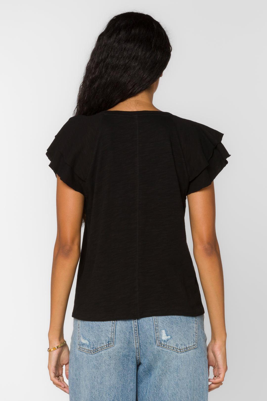 Sunny Black Tee - Tops - Velvet Heart Clothing