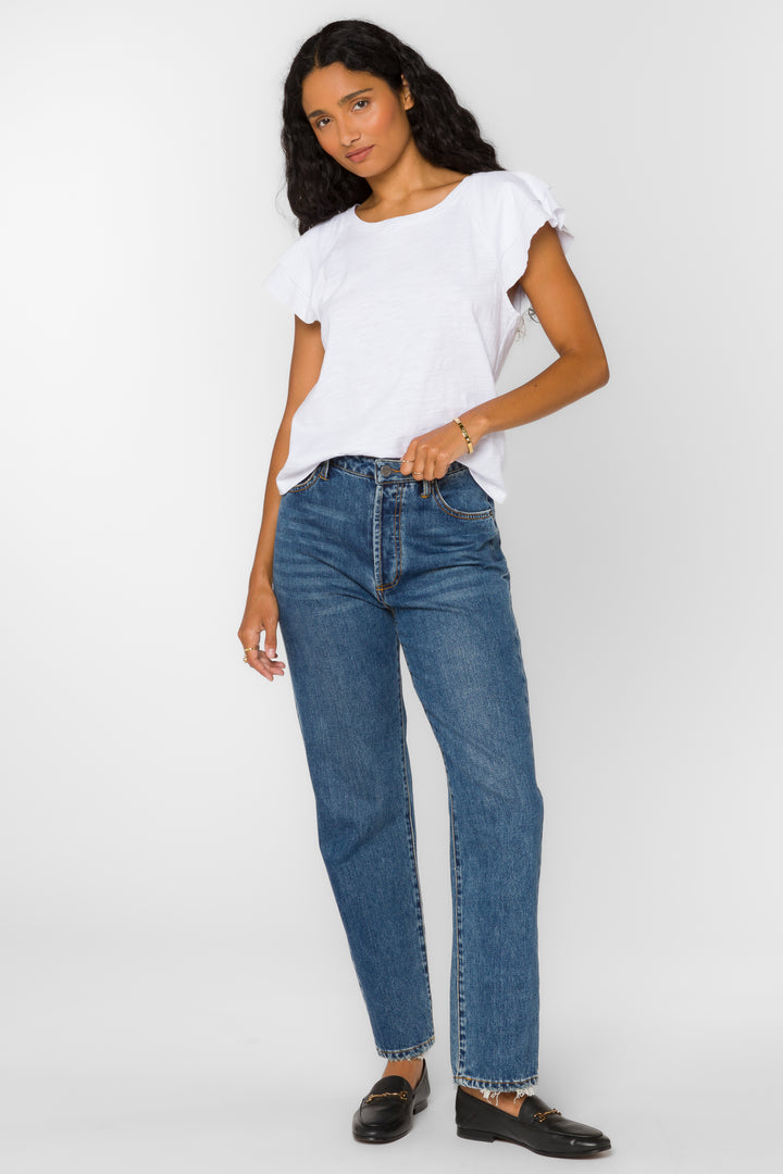 Sunny Optic White Tee - Tops - Velvet Heart Clothing