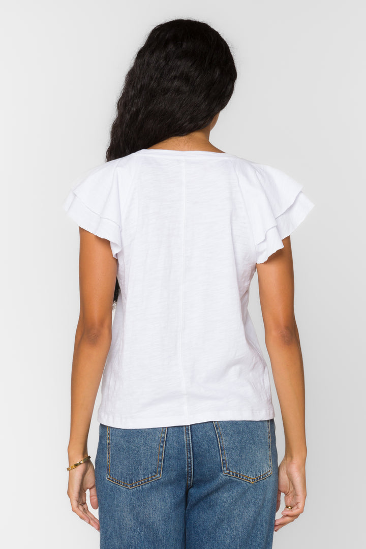Sunny Optic White Tee - Tops - Velvet Heart Clothing