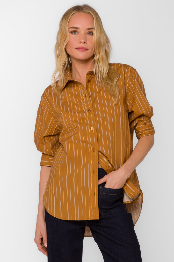 Suri Cinnamon Stripe Shirt