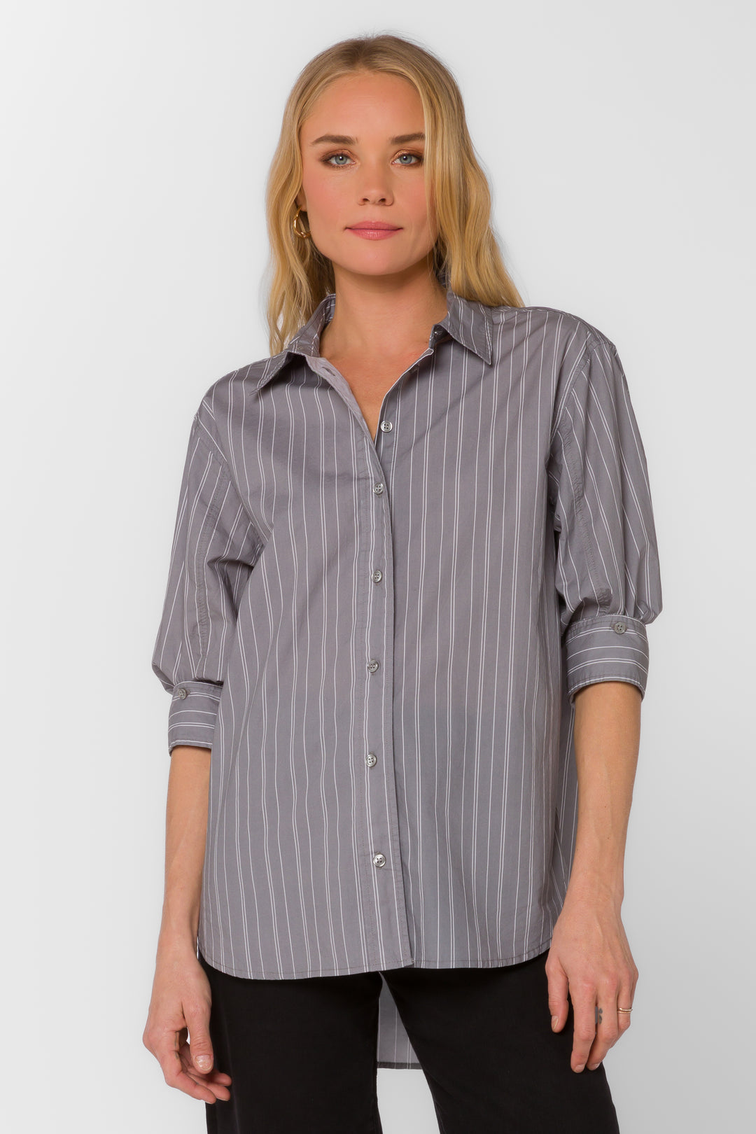 Suri Grey Stripe Shirt