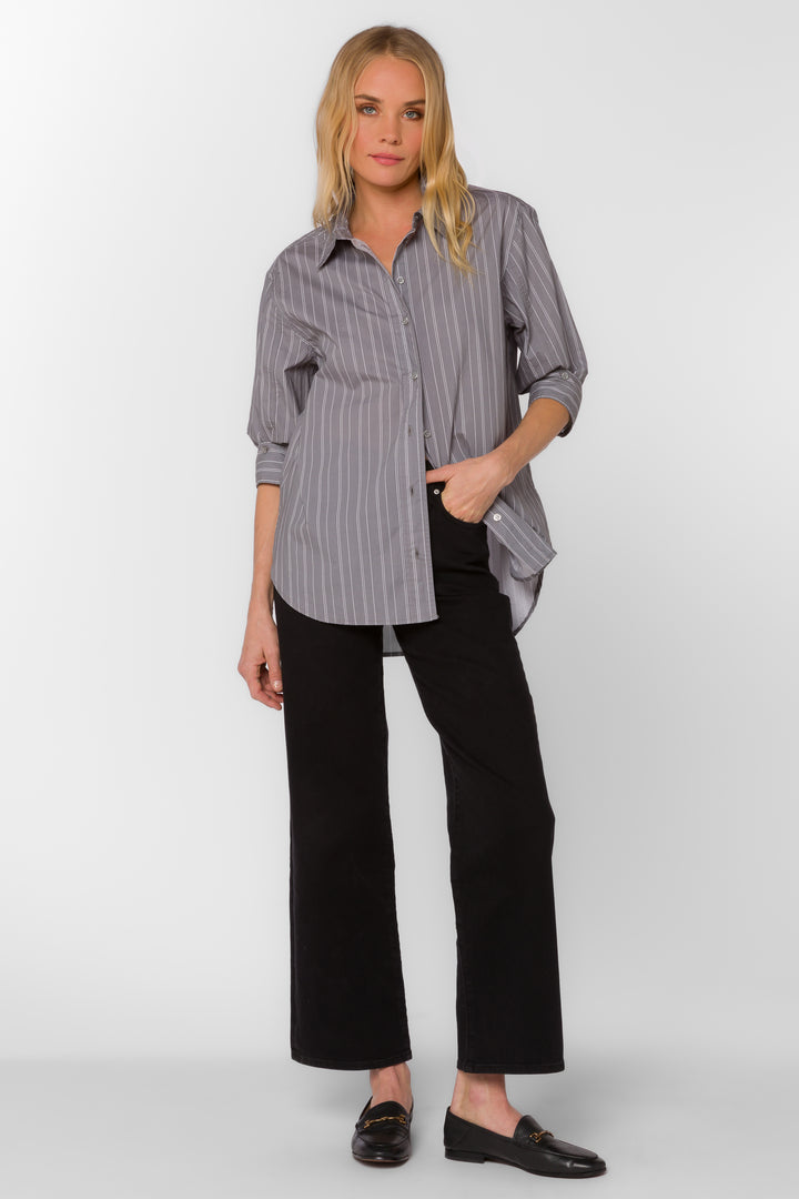 Suri Grey Stripe Shirt