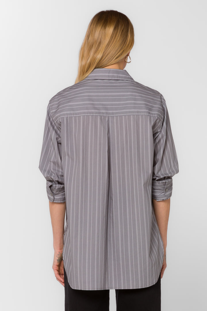 Suri Grey Stripe Shirt