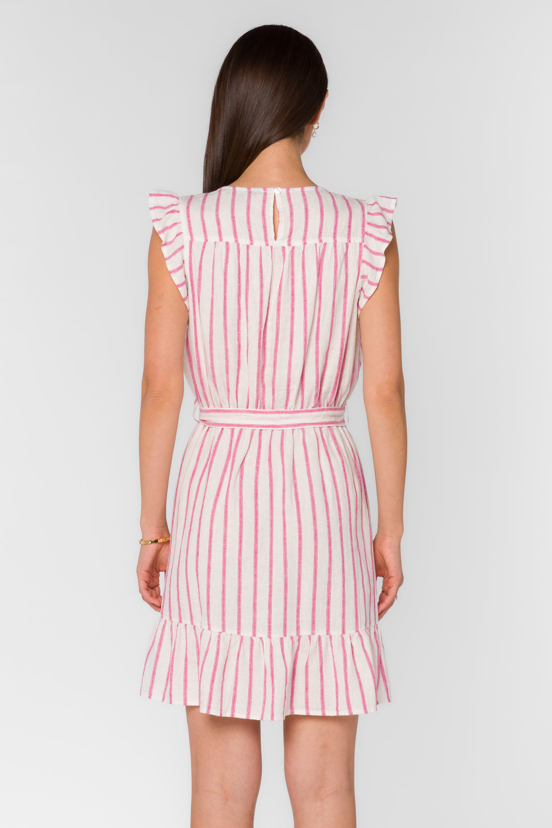 Tabatha Fuchsia Stripe Dress - Dresses - Velvet Heart Clothing