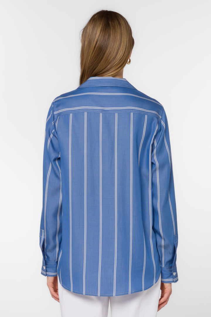 Talma Periwinkle Shirt - Tops - Velvet Heart Clothing