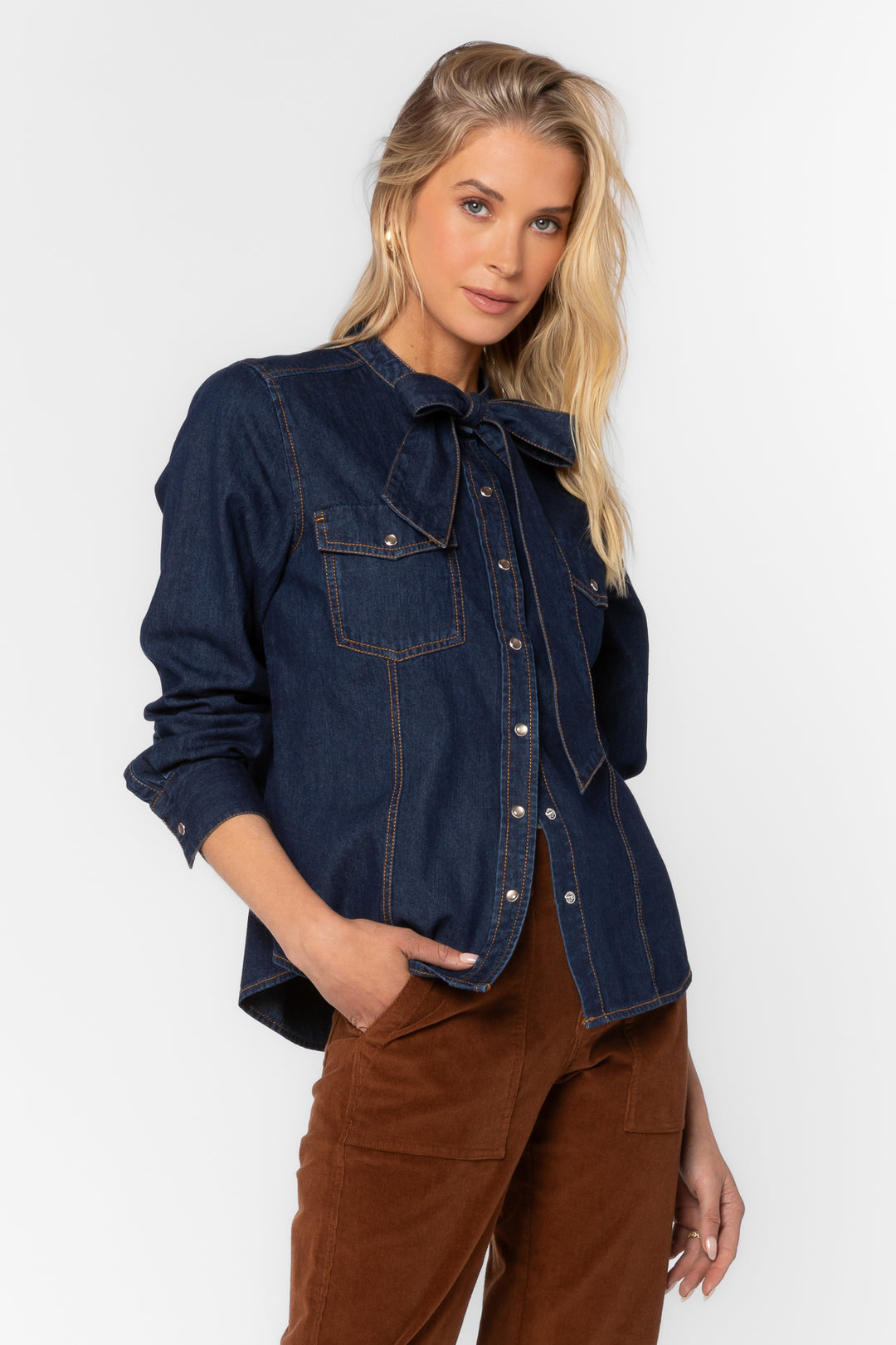 Trixie Raw Blue Shirt - Tops - Velvet Heart Clothing