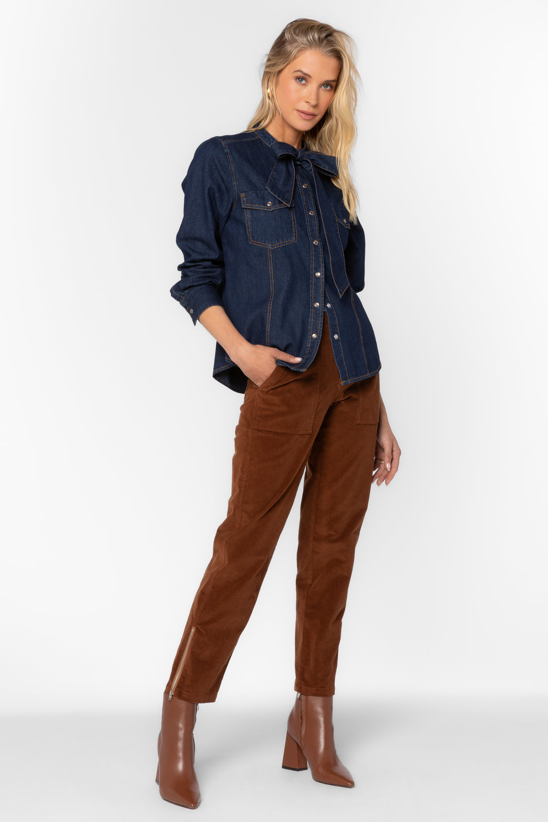Trixie Raw Blue Shirt - Tops - Velvet Heart Clothing