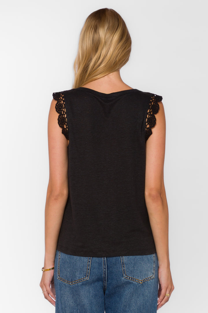 Waverly Black Tank - Tops - Velvet Heart Clothing