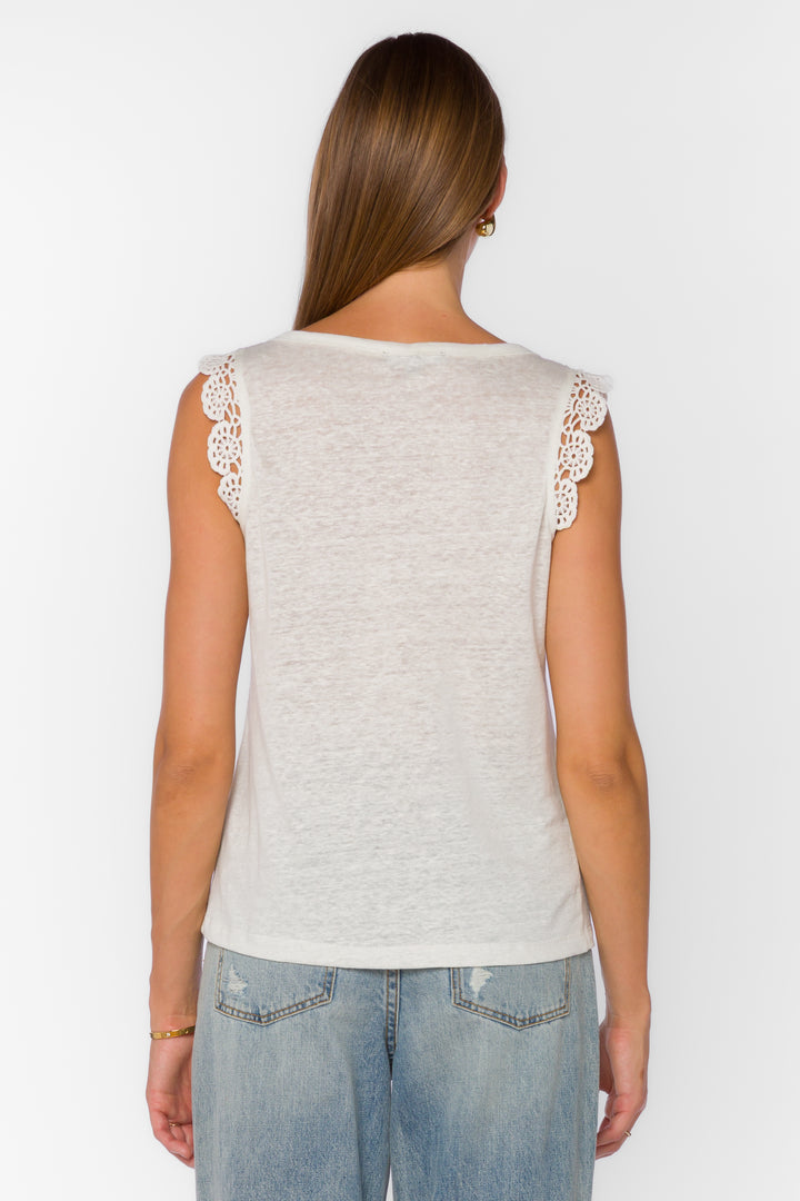 Waverly White Tank - Tops - Velvet Heart Clothing