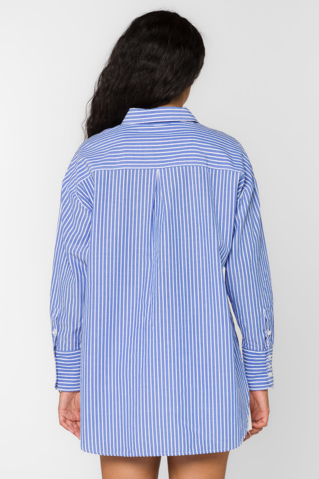 Waylon Blue White Stripe Shirt - Tops - Velvet Heart Clothing