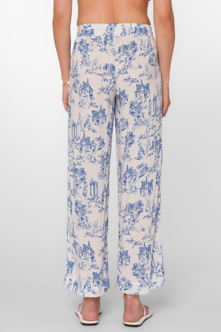 Wendy Blue Toile Pants - Pants - Velvet Heart Clothing