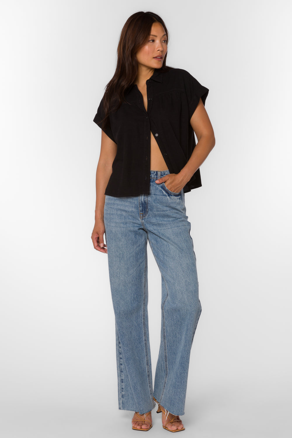 Xander Black Shirt - Tops - Velvet Heart Clothing