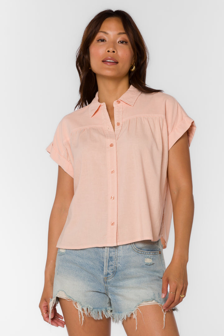Xander Pink Sand Shirt - Tops - Velvet Heart Clothing