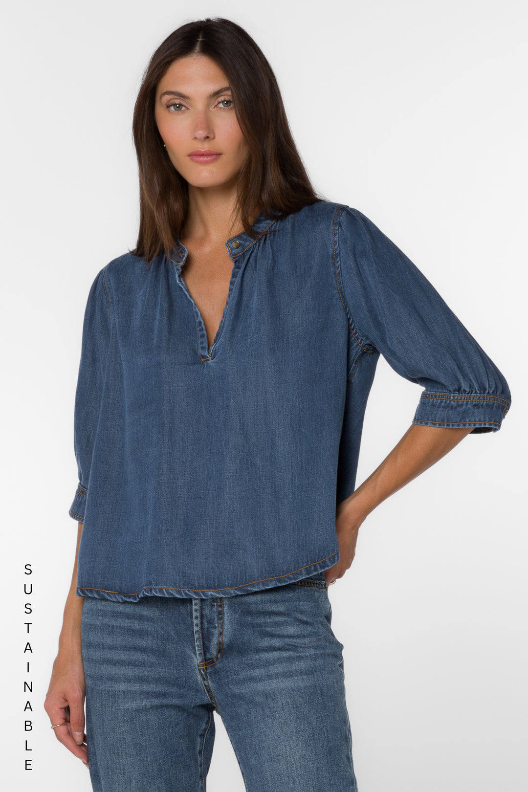 Almafi Vintage Havana Top - Tops - Velvet Heart Clothing