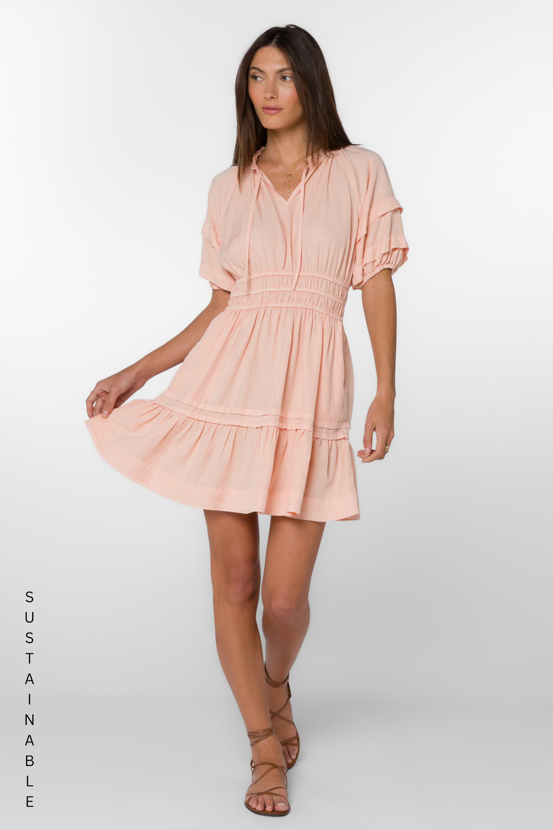 Donna Pink Sand Dress - Dresses - Velvet Heart Clothing