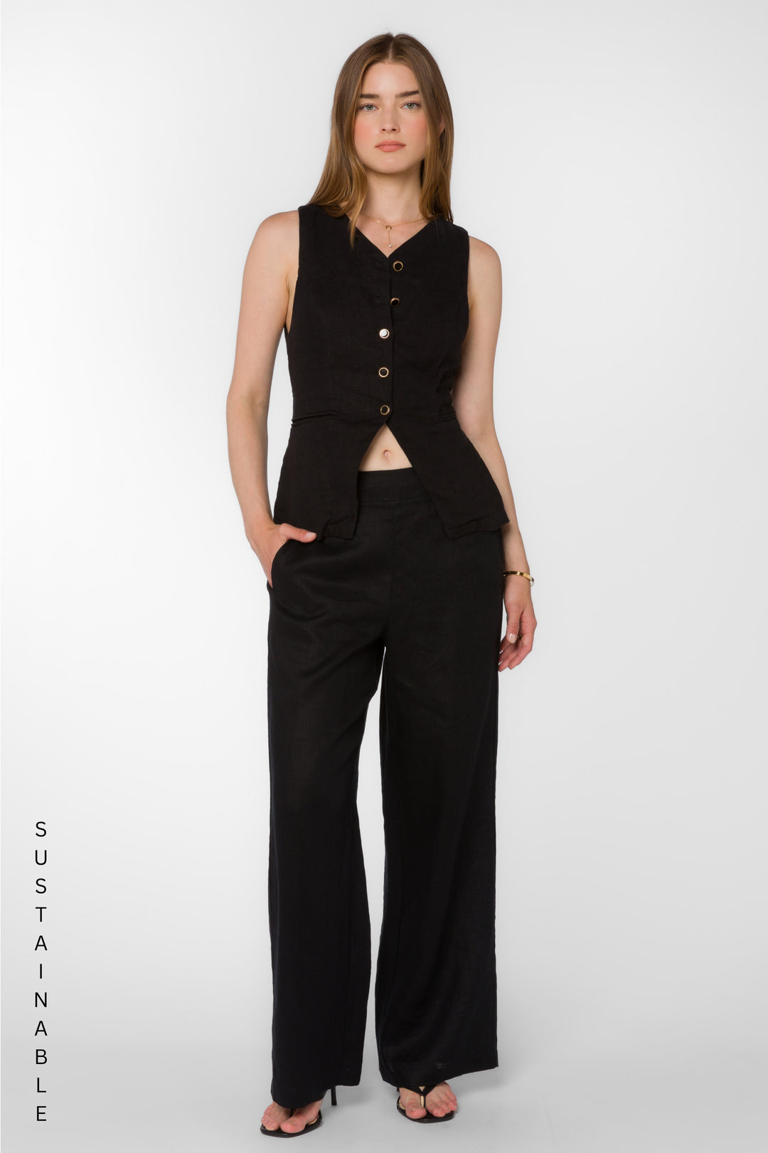 Kaelin Black Pants - Bottoms - Velvet Heart Clothing