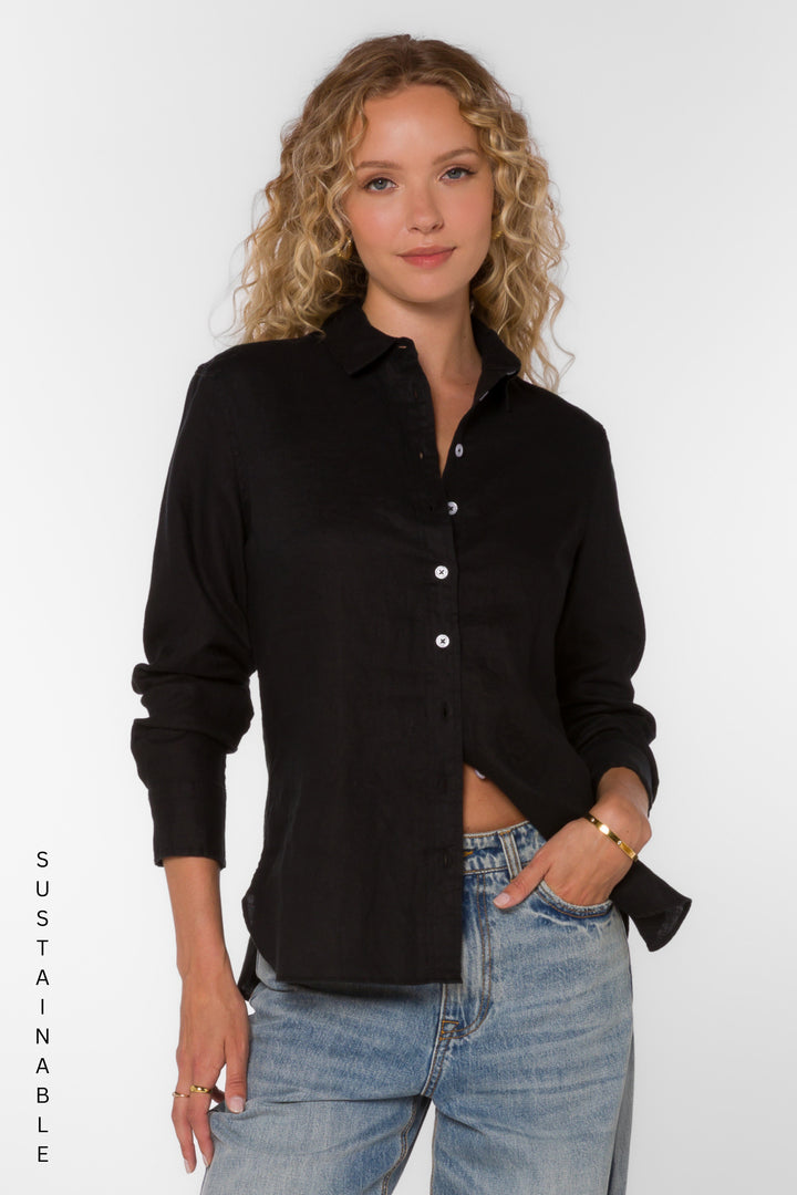 Memphis Black Shirt - Tops - Velvet Heart Clothing