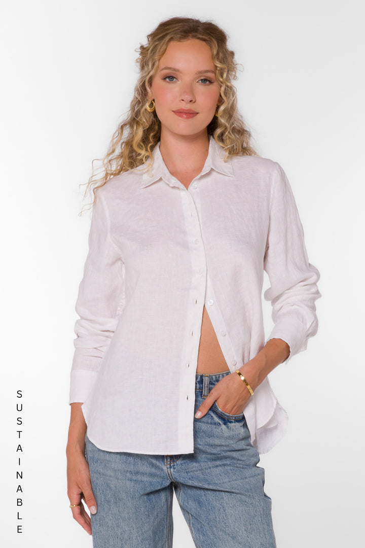 Memphis White Shirt - Tops - Velvet Heart Clothing