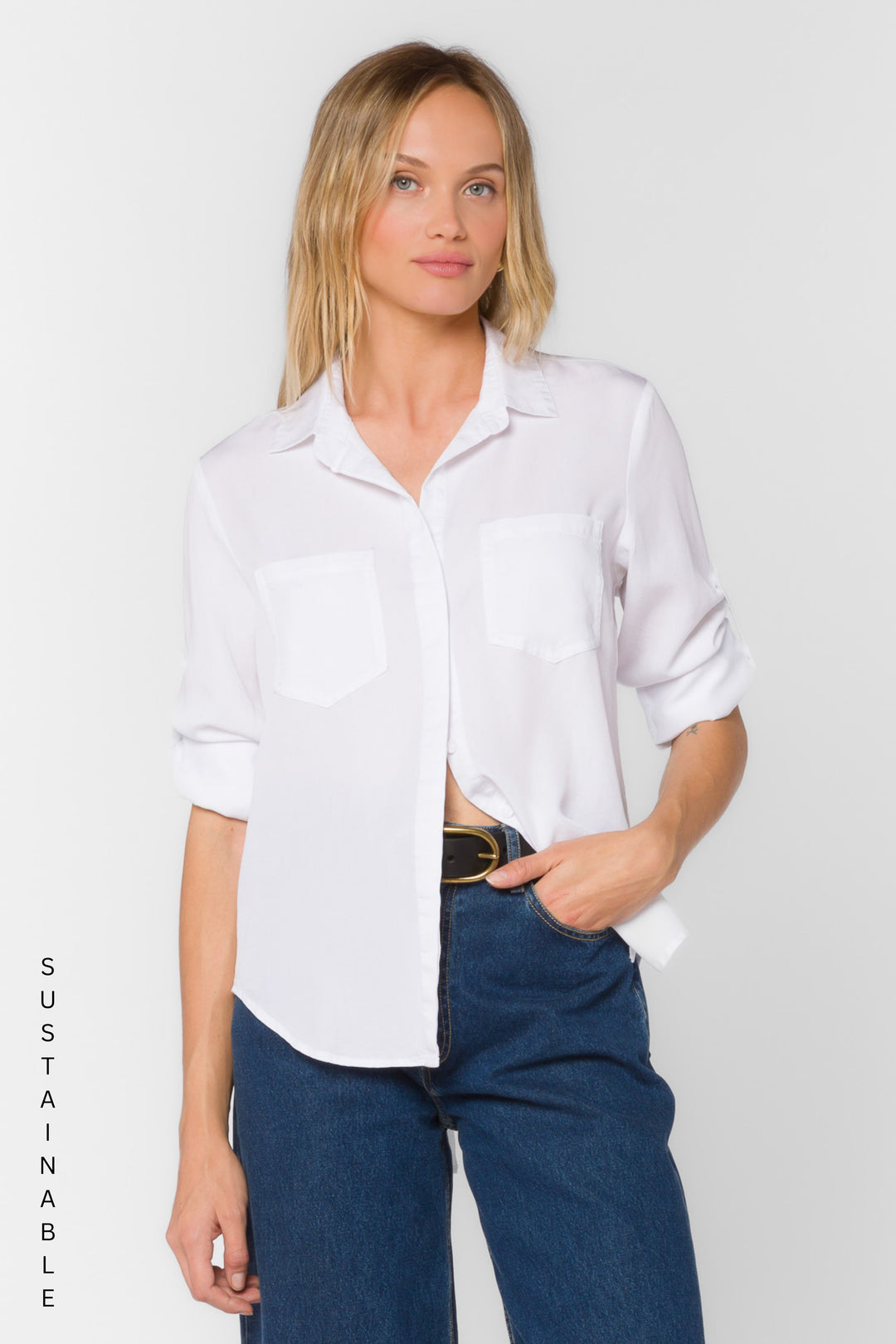 Riley White Shirt - Tops - Velvet Heart Clothing