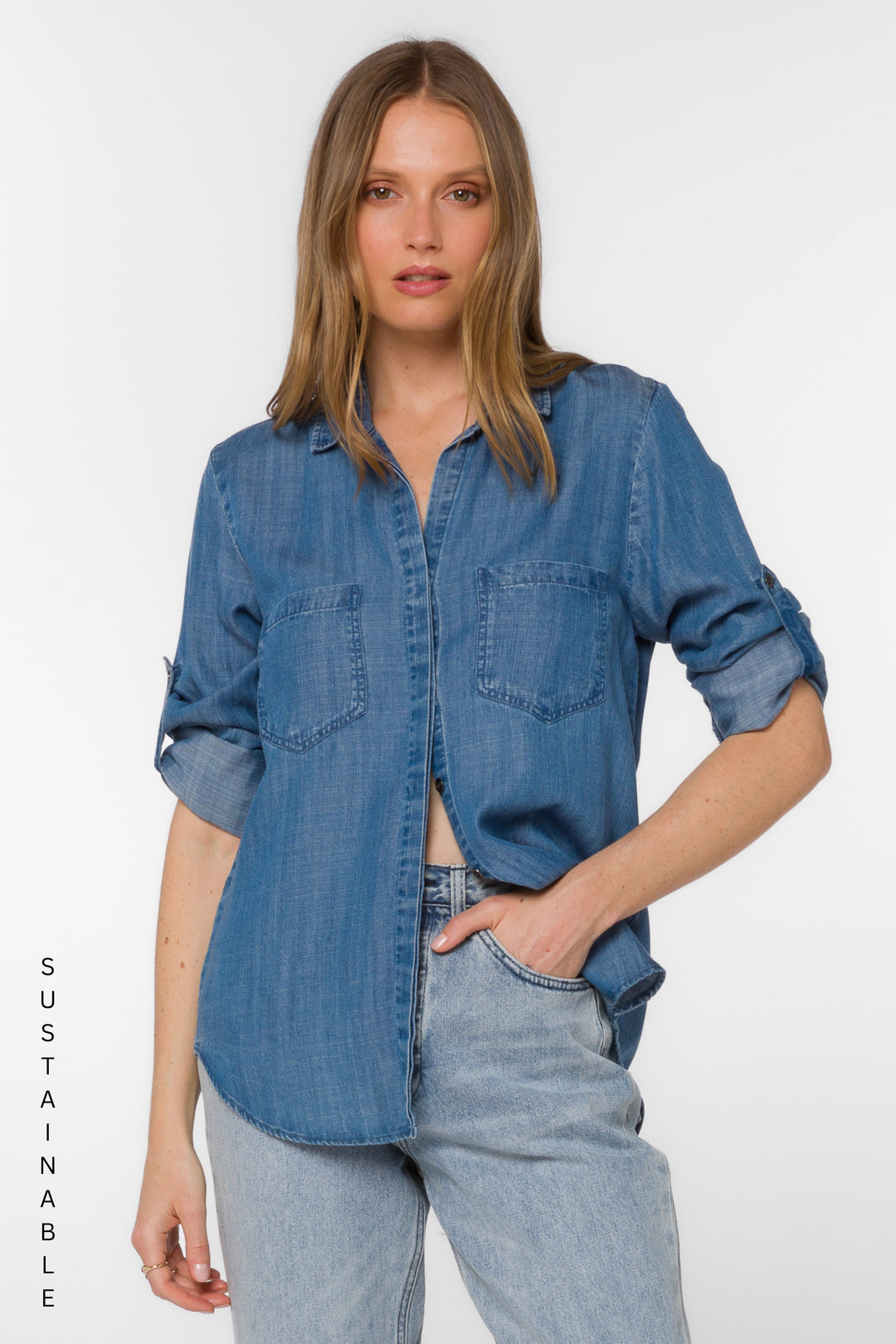Riley Venice Sky Shirt - Tops - Velvet Heart Clothing