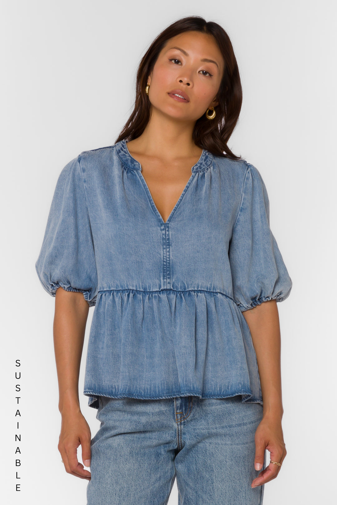 Shirley Light Skyfall Top - Tops - Velvet Heart Clothing